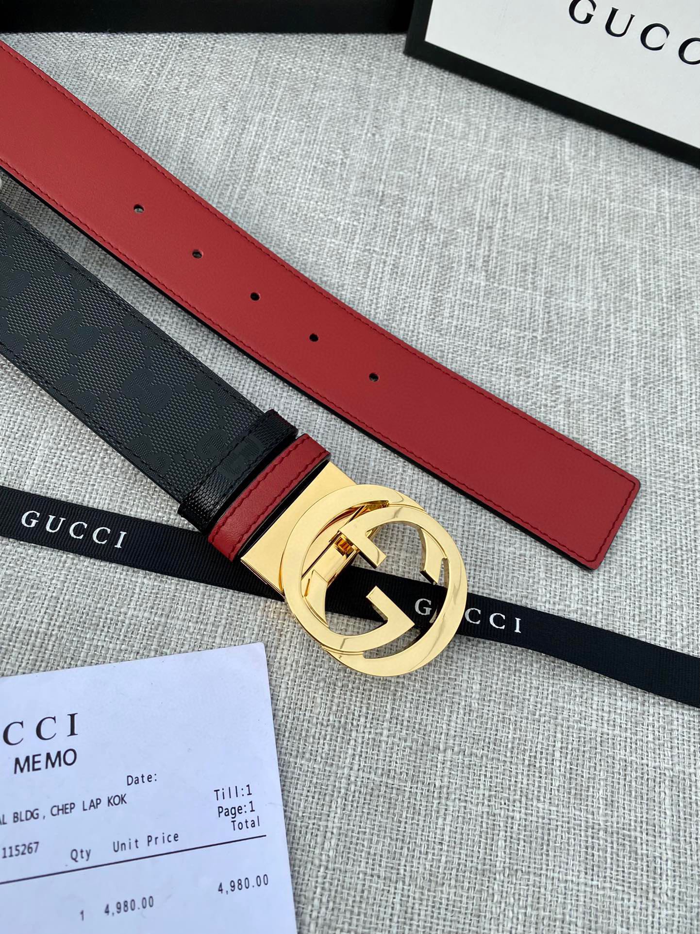 宽度4.0cmgucci最新款双面腰