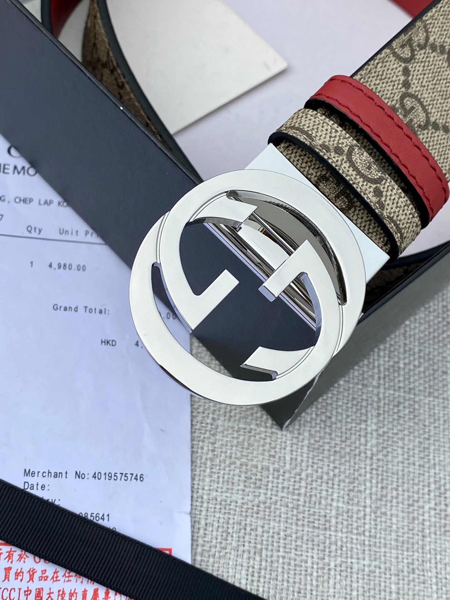 宽度4.0cmgucci最新款双面腰