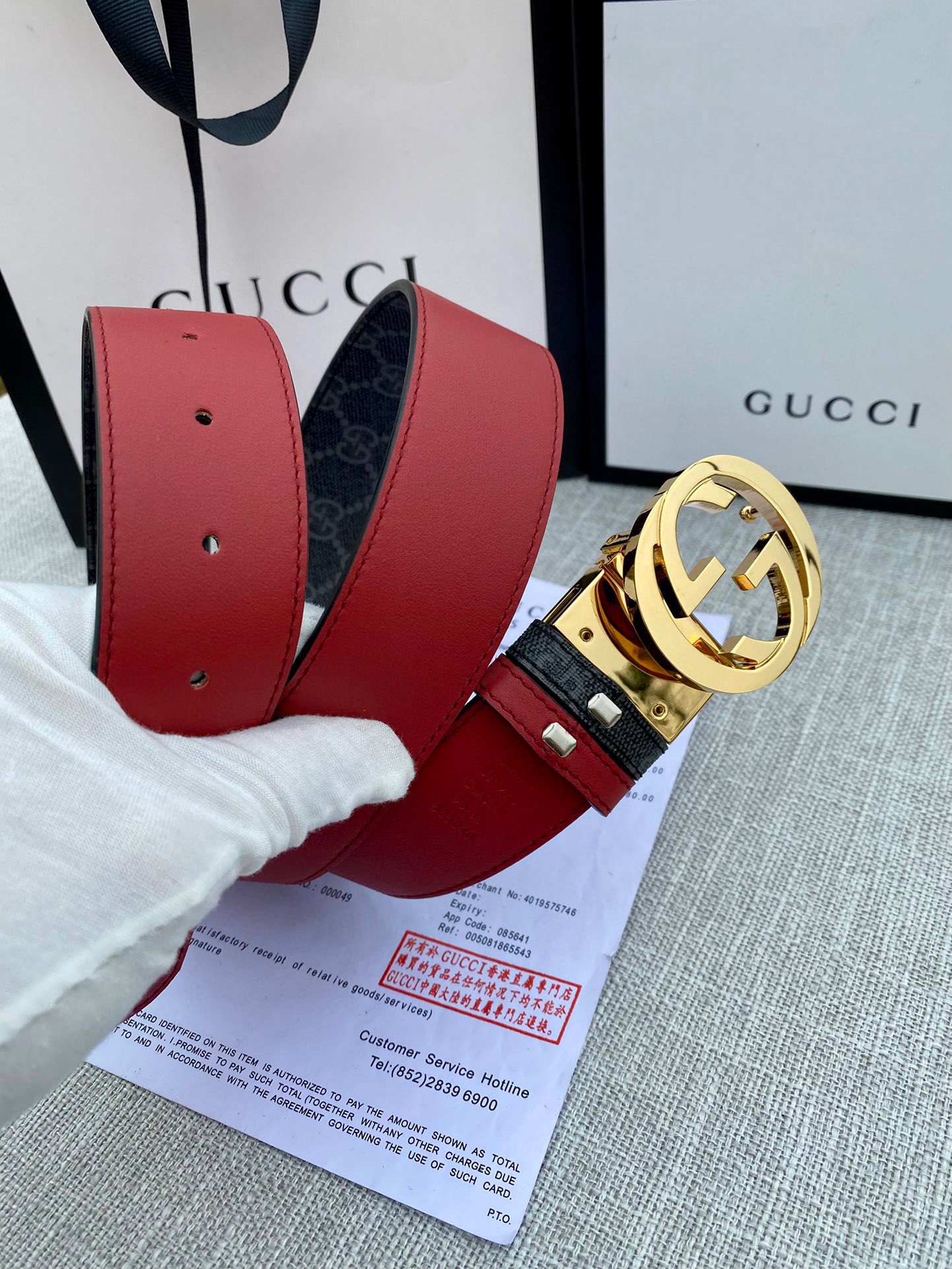 宽度4.0cmgucci最新款双面腰