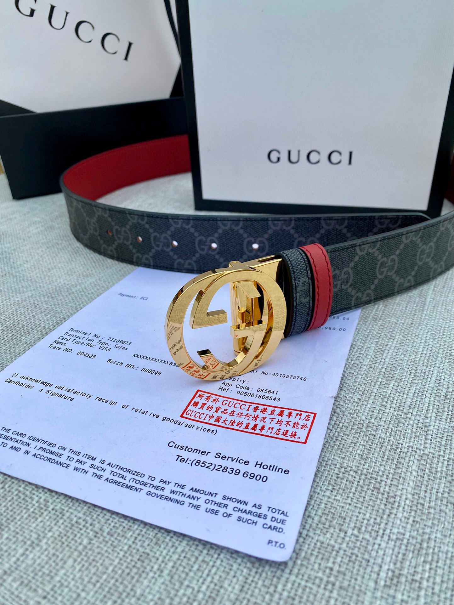 宽度4.0cmgucci最新款双面腰
