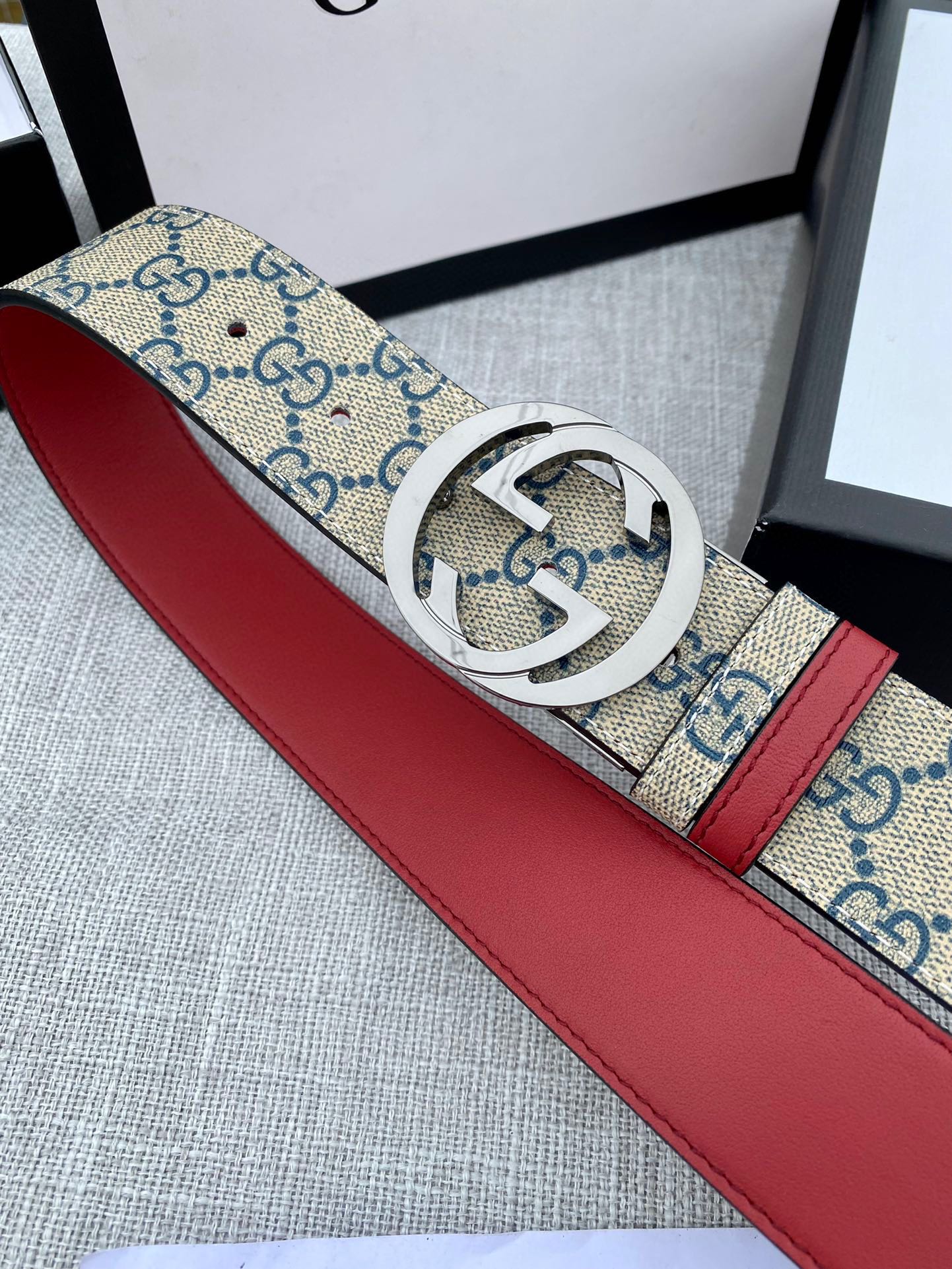 宽度4.0cmgucci最新款双面腰
