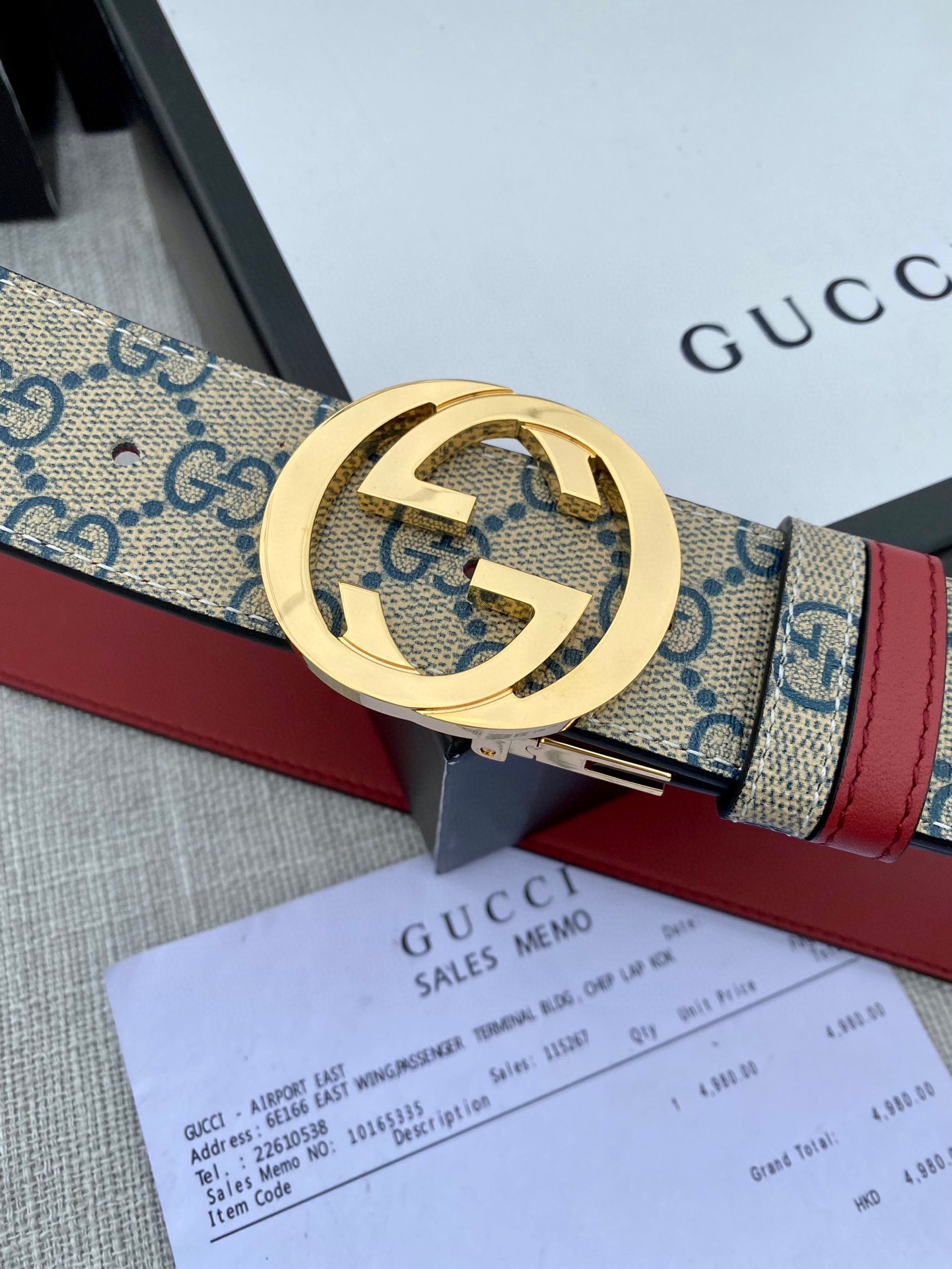宽度4.0cmgucci最新款双面腰