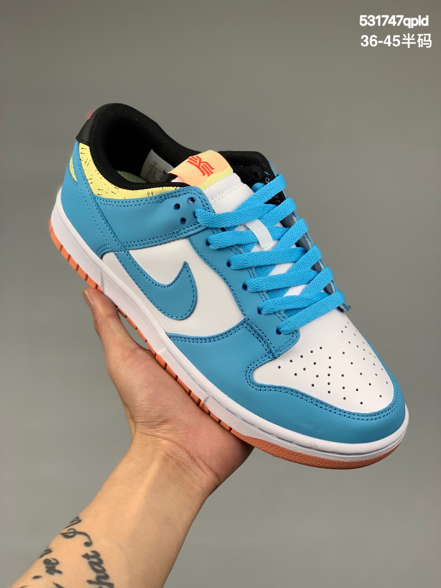 本地
耐克 Nk Dunk SB Low 水鸭蒂芙尼 大厂纯原出品 实拍首发原装头层材料 独家版型蒸餾加工帶來的是更好的视觉和脚感体验大厂纯原品质出货 清洁度 电绣工艺 皮料切割干净无任何毛边 细节完美 。编码：1499M5048货号：DV2190-100Size:36 36.5 37.5 38 38.5 39 40 40.5 41 42 42.5 43 44 44.5 45
编码：531747qpld