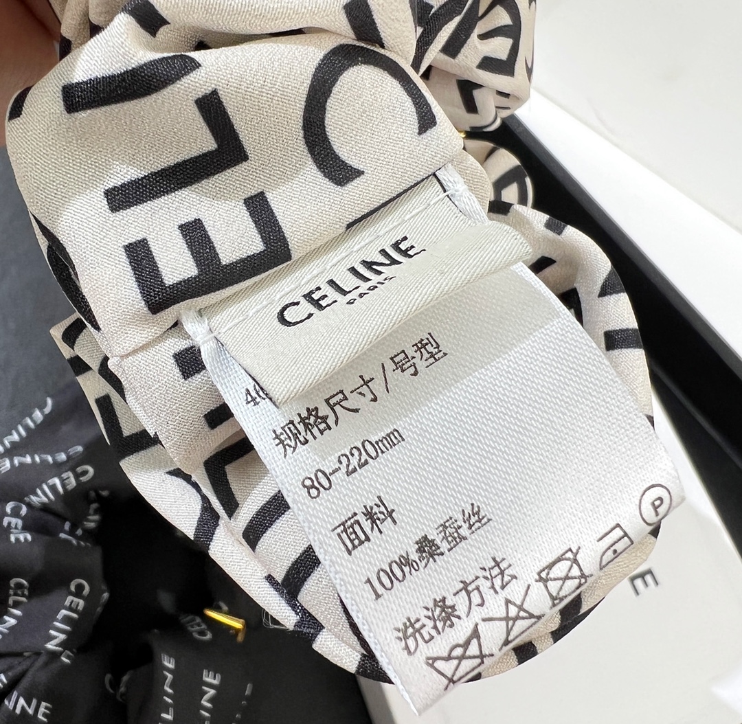 Celine赛琳凯旋门桑蚕丝发绳发带