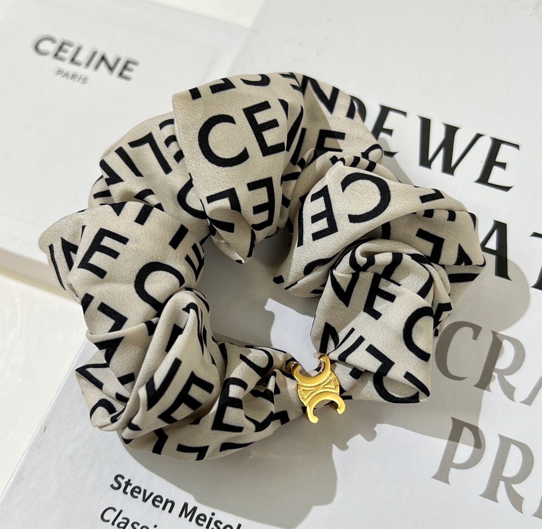 Celine赛琳凯旋门桑蚕丝发绳发带