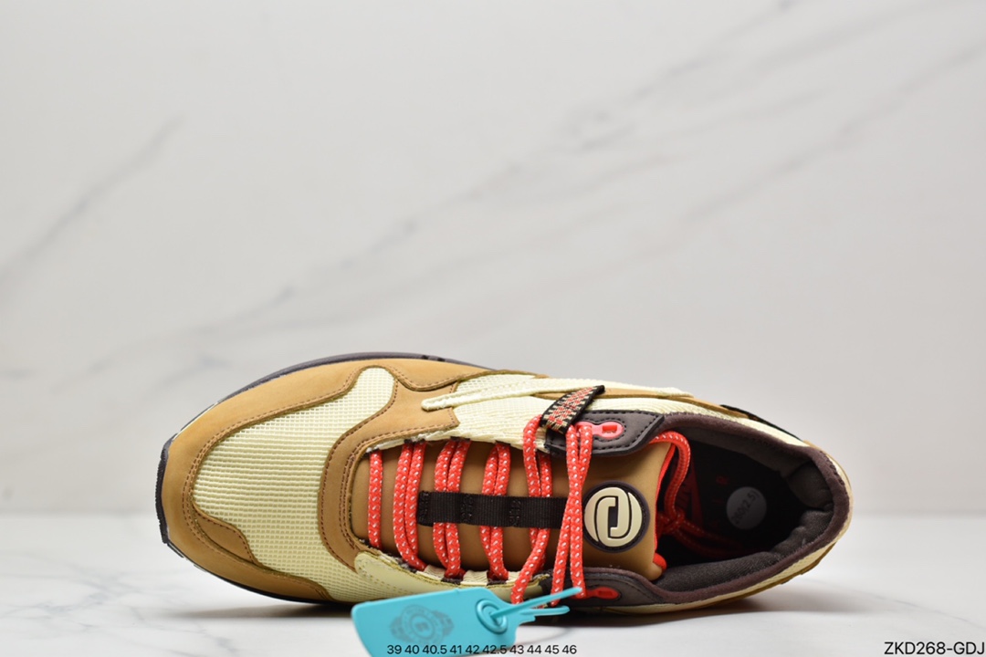 270 Travis Scott x Nike Air Max 1”Cactus Jack”改版款低帮“深棕麦黄米倒钩”DO9392-701