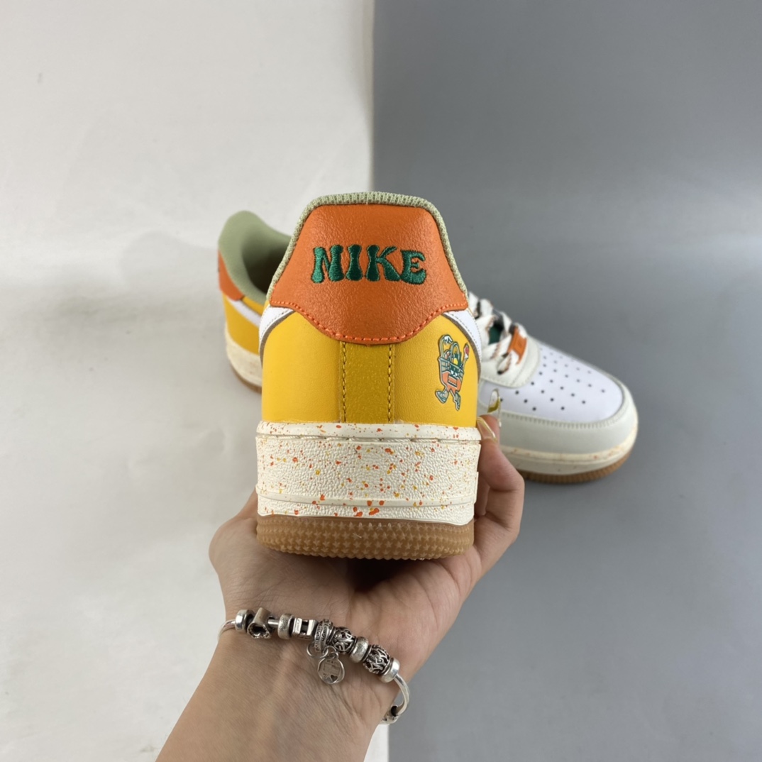 P190  Nike Air Force 1’07 Low 白黄绿拼色 空军一号低帮休闲板鞋 DQ5085-111