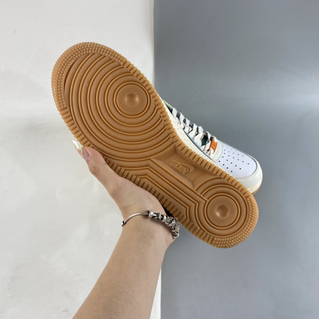 P190  Nike Air Force 1’07 Low 白黄绿拼色 空军一号低帮休闲板鞋 DQ5085-111