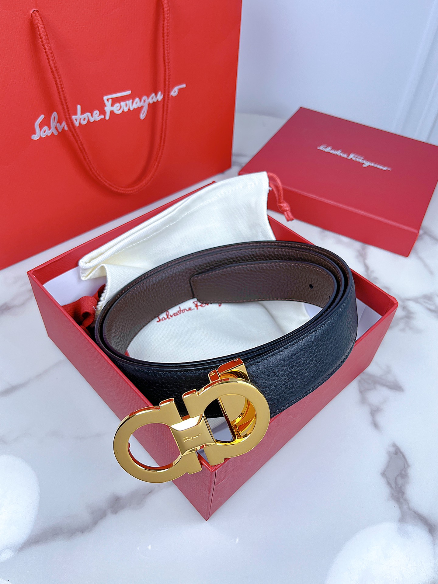 Ferragamo Haute Couture Luxury Atelier Designer Belt Tie Accessories Ref 4