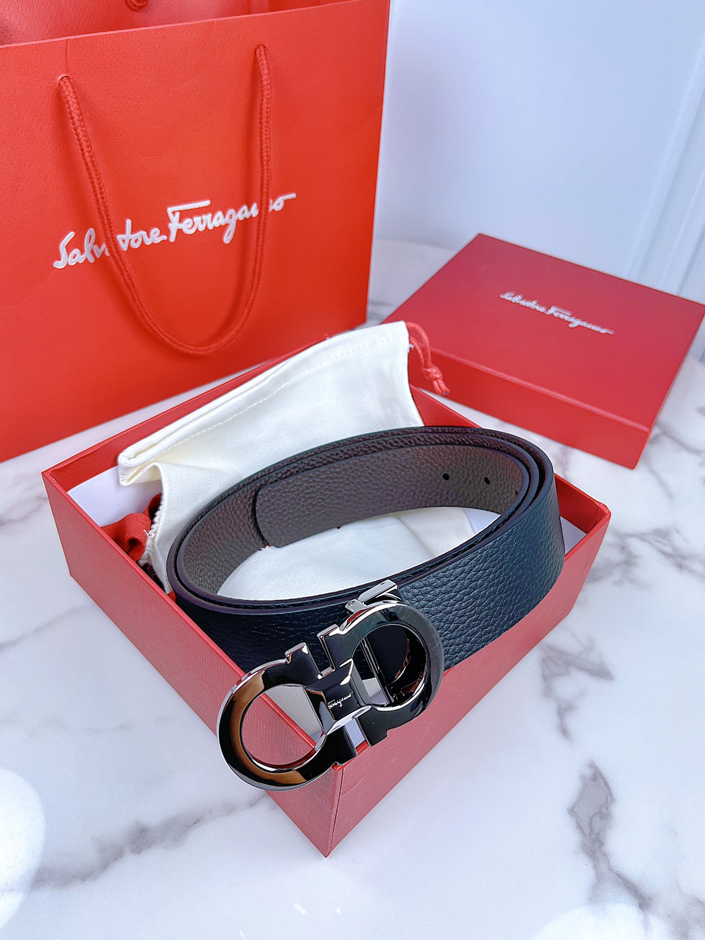 Ferragamo Haute Couture Luxury Atelier Designer Belt Tie Accessories Ref 3