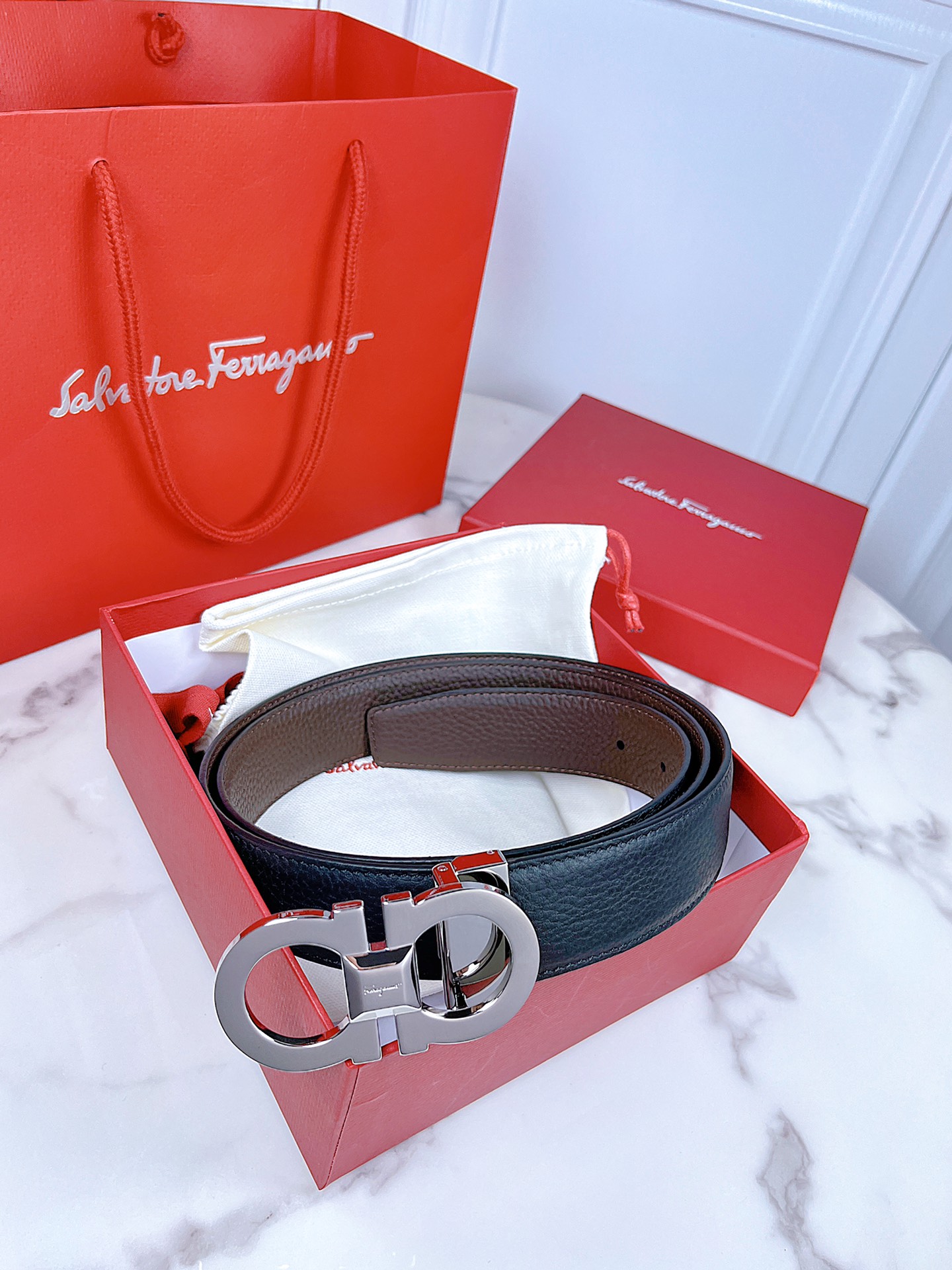 Ferragamo Haute Couture Luxury Atelier Designer Belt Tie Accessories Ref 5