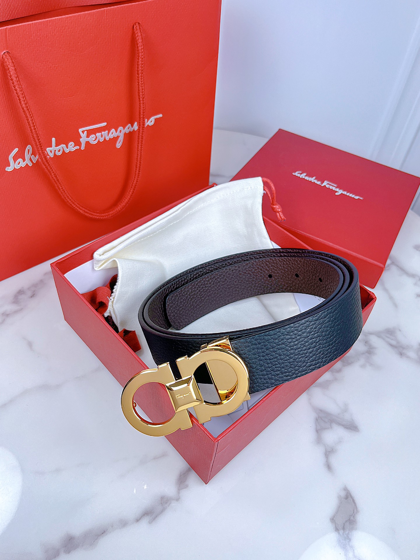 Ferragamo Haute Couture Luxury Atelier Designer Belt Tie Accessories Ref