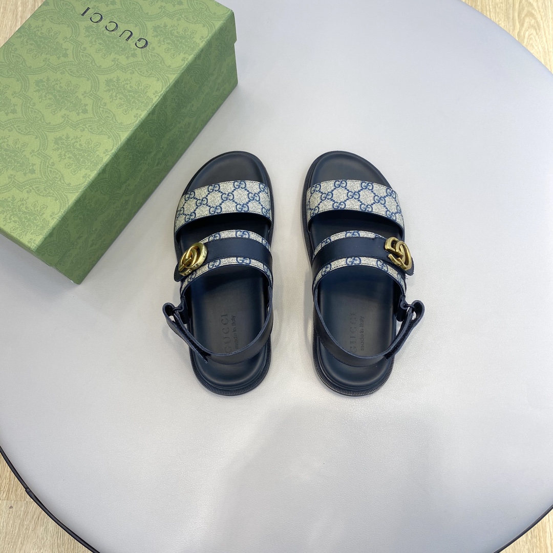 Gucci Men's Slide Sandals with Iconic GG Pattern and Adjustable Straps 5 i1654062486 7440 3