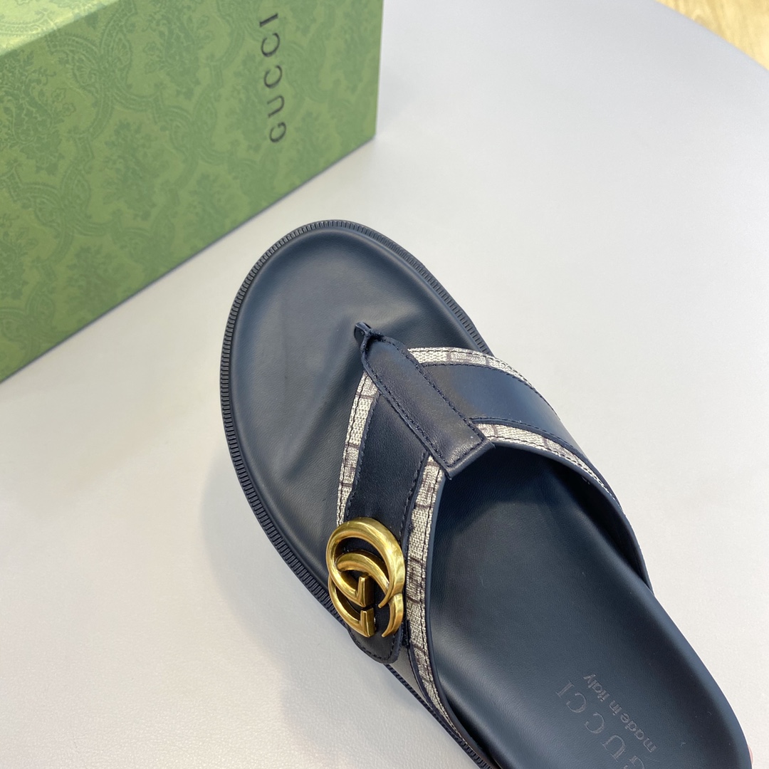 Gucci Men's G Buckle Thong Sandals | Classic Logo Summer Beach Slides 8 i1654062750 8248 6