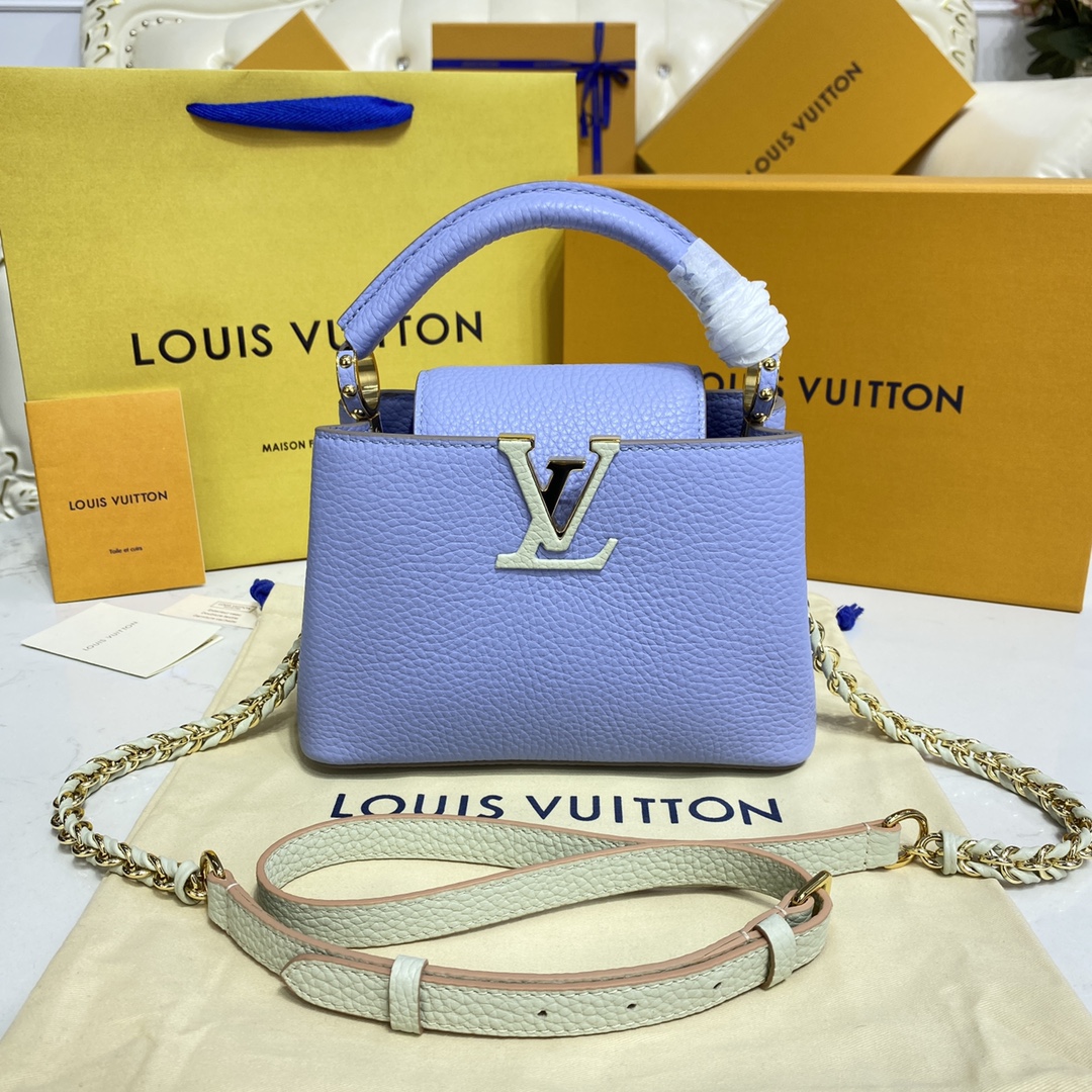 Louis Vuitton LV Capucines Bags Handbags Splicing Cowhide Snake Skin M59516