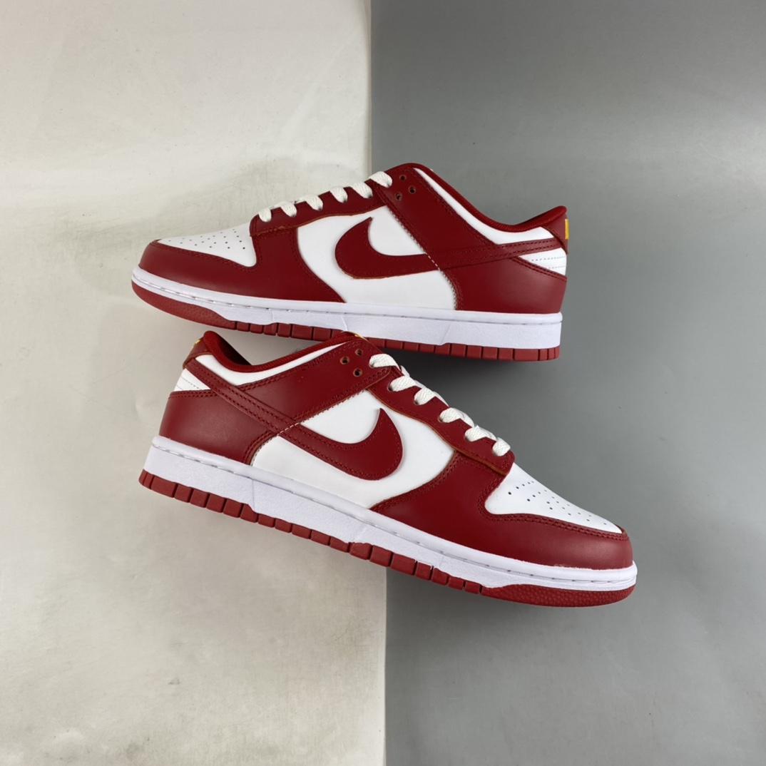 P260  Nike Dunk Low ”Gym Red” 白红金字 SB低帮运动休闲板鞋 DD1391-602