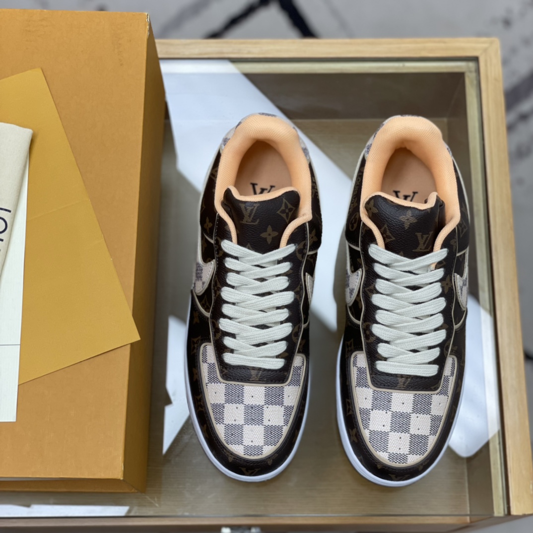 LV/路易威登  经典的Monogram和Damier元素拼接新款联名运动球鞋