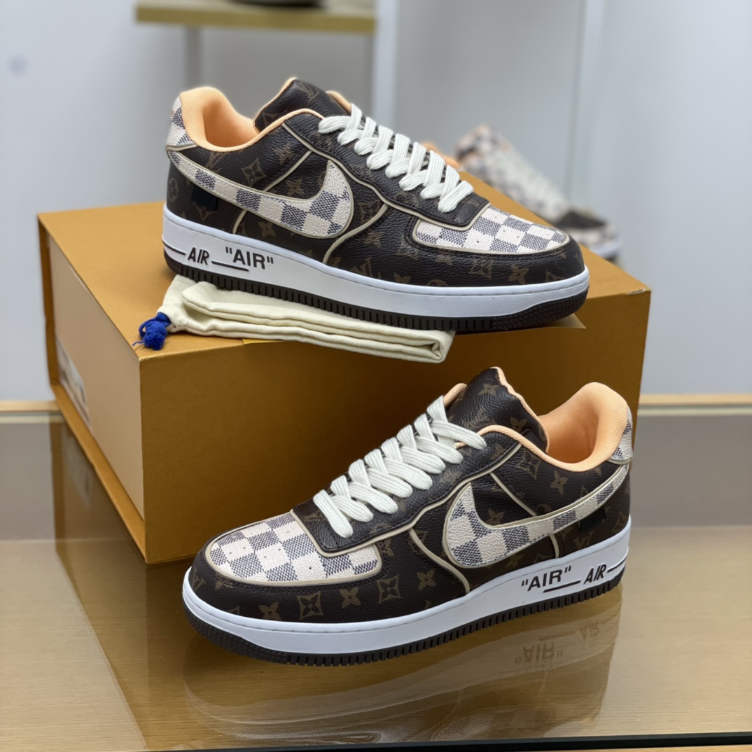 LV/路易威登  经典的Monogram和Damier元素拼接新款联名运动球鞋
