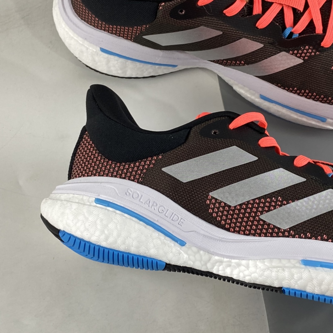 P180  Adidas Solar Glide 5  阿迪随心畅跑系列透气缓震爆米花跑鞋 H01162