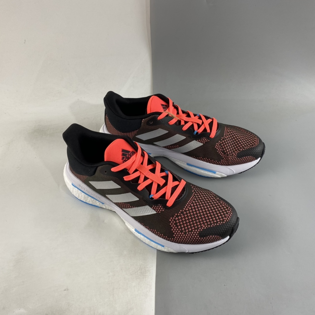 P180  Adidas Solar Glide 5  阿迪随心畅跑系列透气缓震爆米花跑鞋 H01162