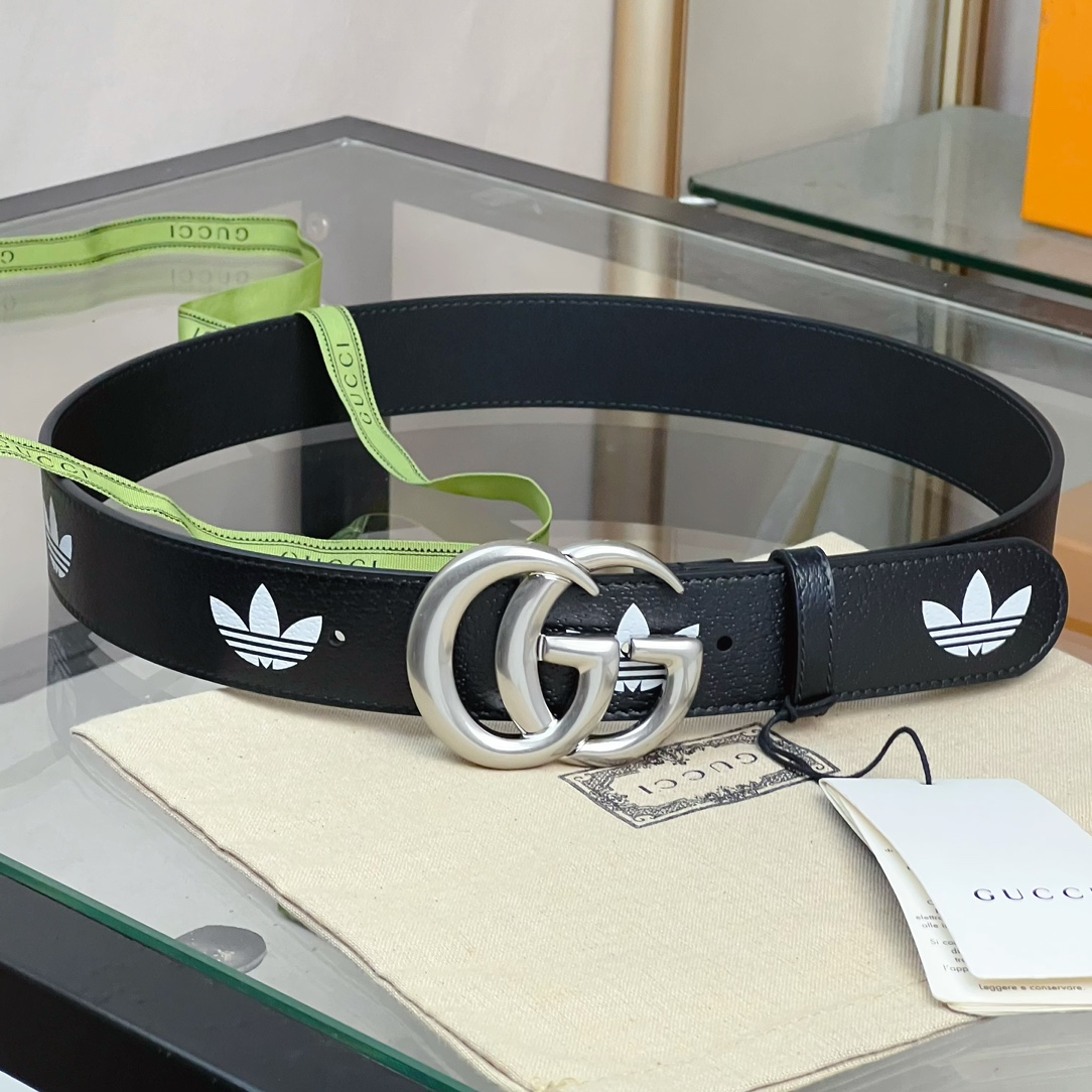 Adidas x Gucci Joint Series: GG Marmont Belt with Trefoil Stamp - 图片 7