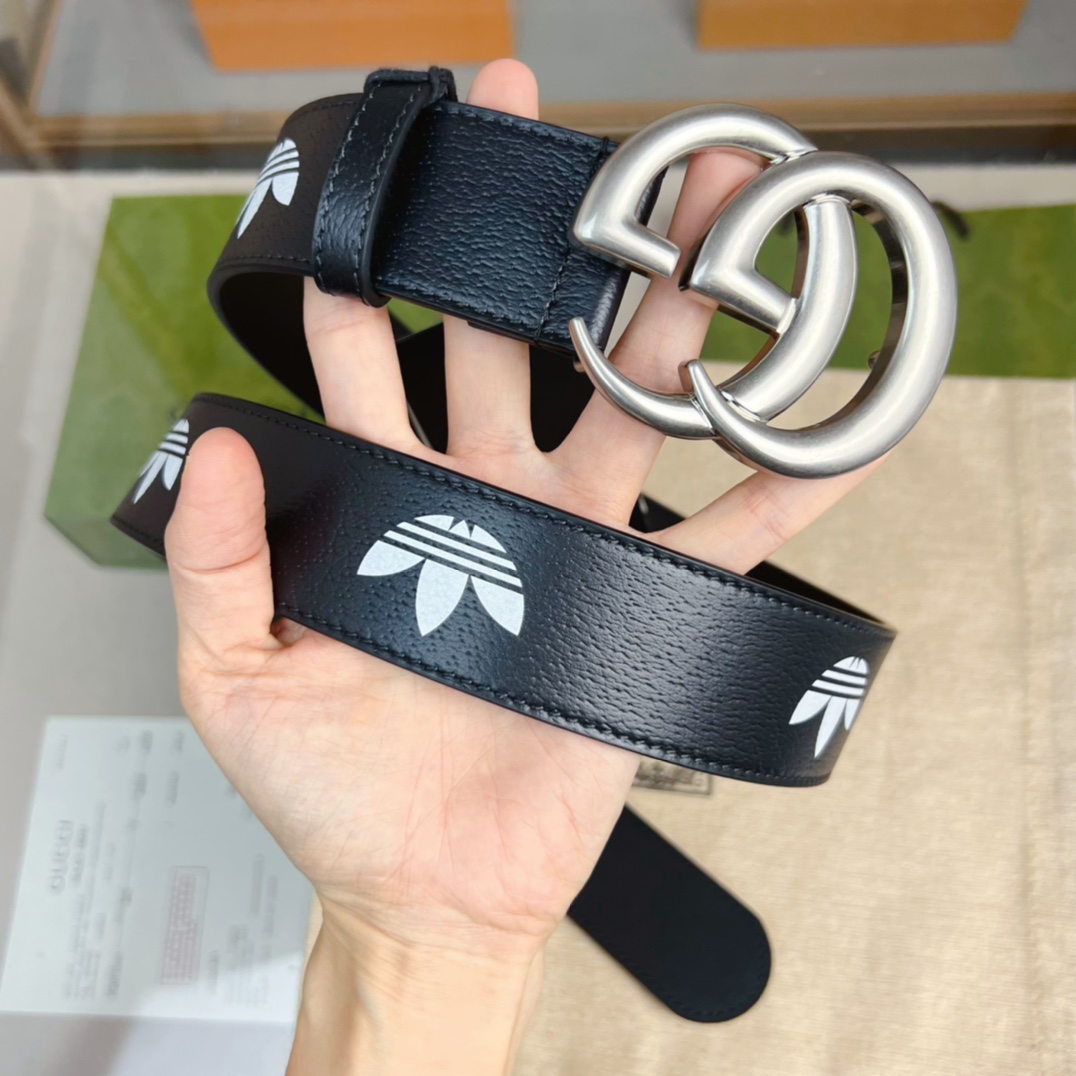 Adidas x Gucci Joint Series: GG Marmont Belt with Trefoil Stamp - 图片 6