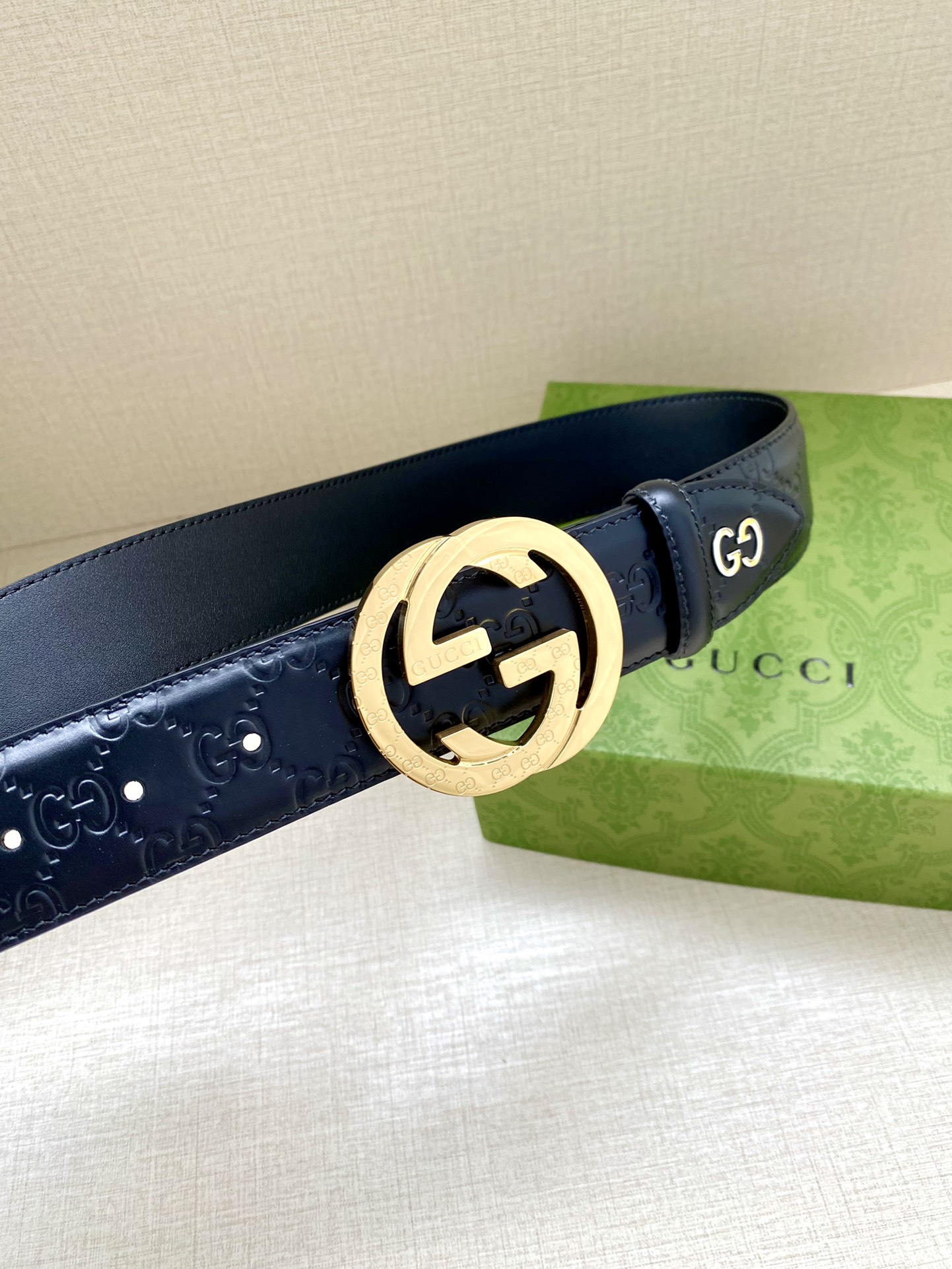 宽度4.0cmGUCCI互扣式双G带