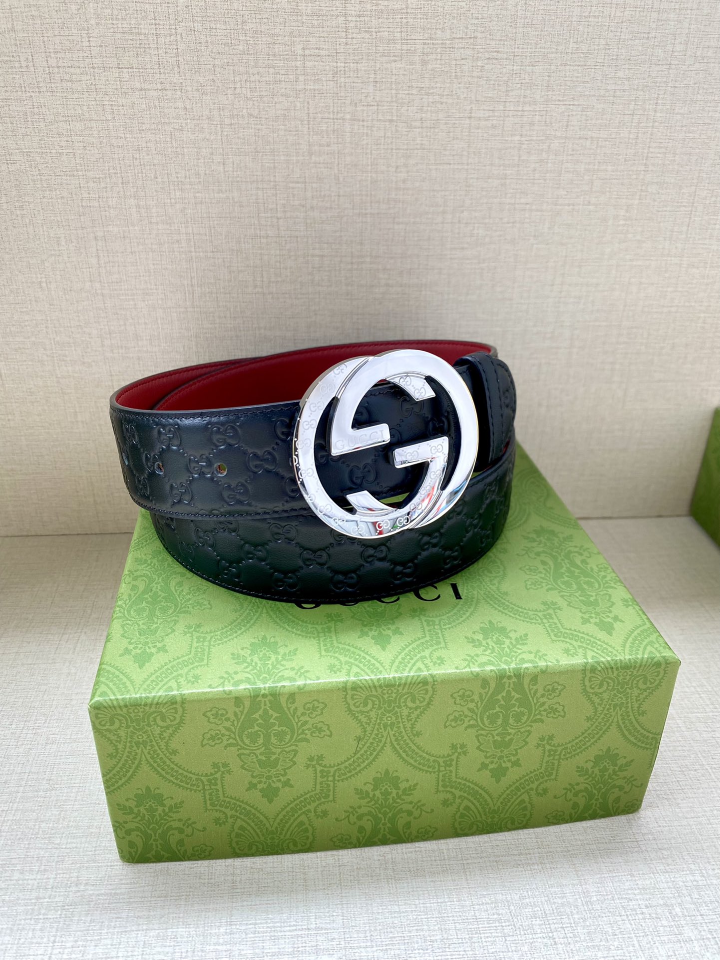 宽度4.0cmGUCCI互扣式双G带