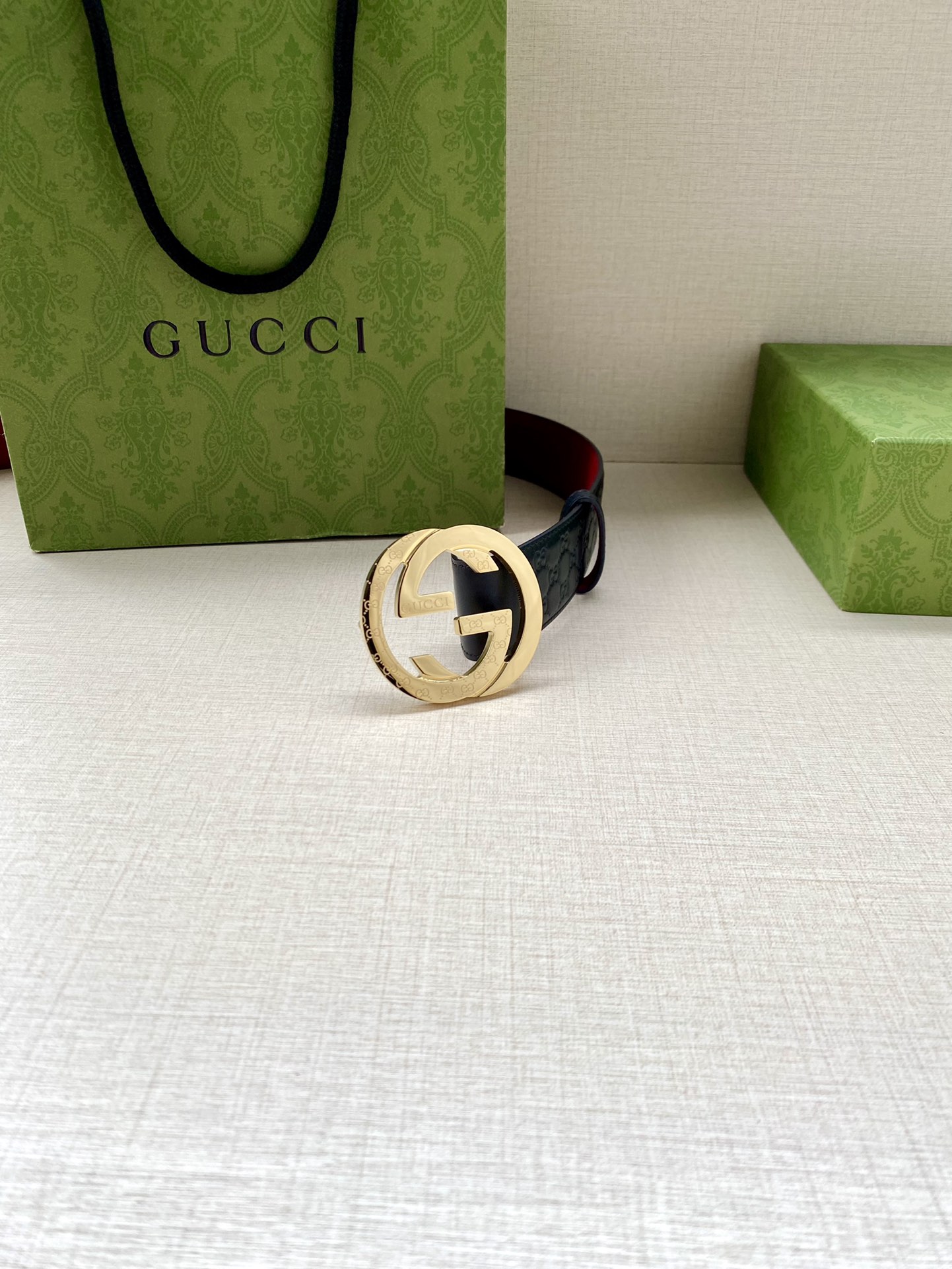 宽度4.0cmGUCCI互扣式双G带