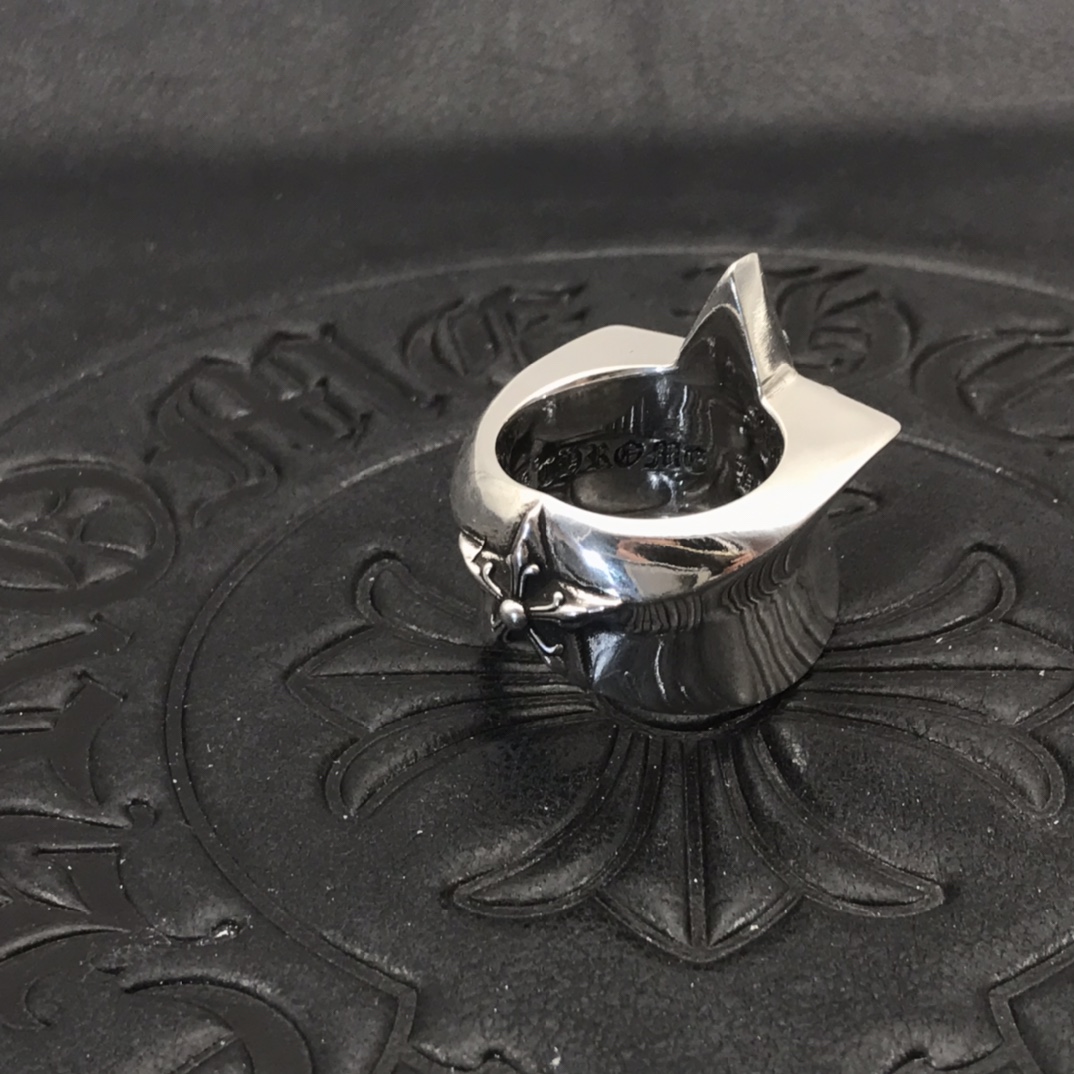 Chrome Hearts 高版本克罗心大五角星 戒指，细节到位刻字清晰，美码7至11可选
