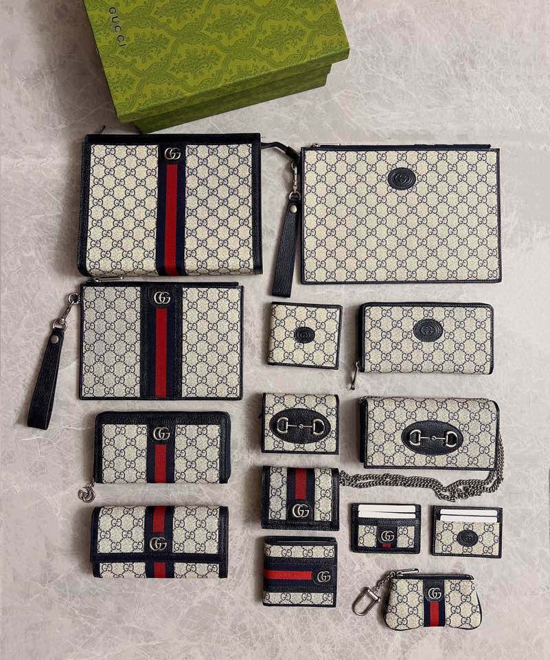 Luxury GG Supreme Wheat Ophidia Series PVC Wallet with Signature Double G - 图片 9