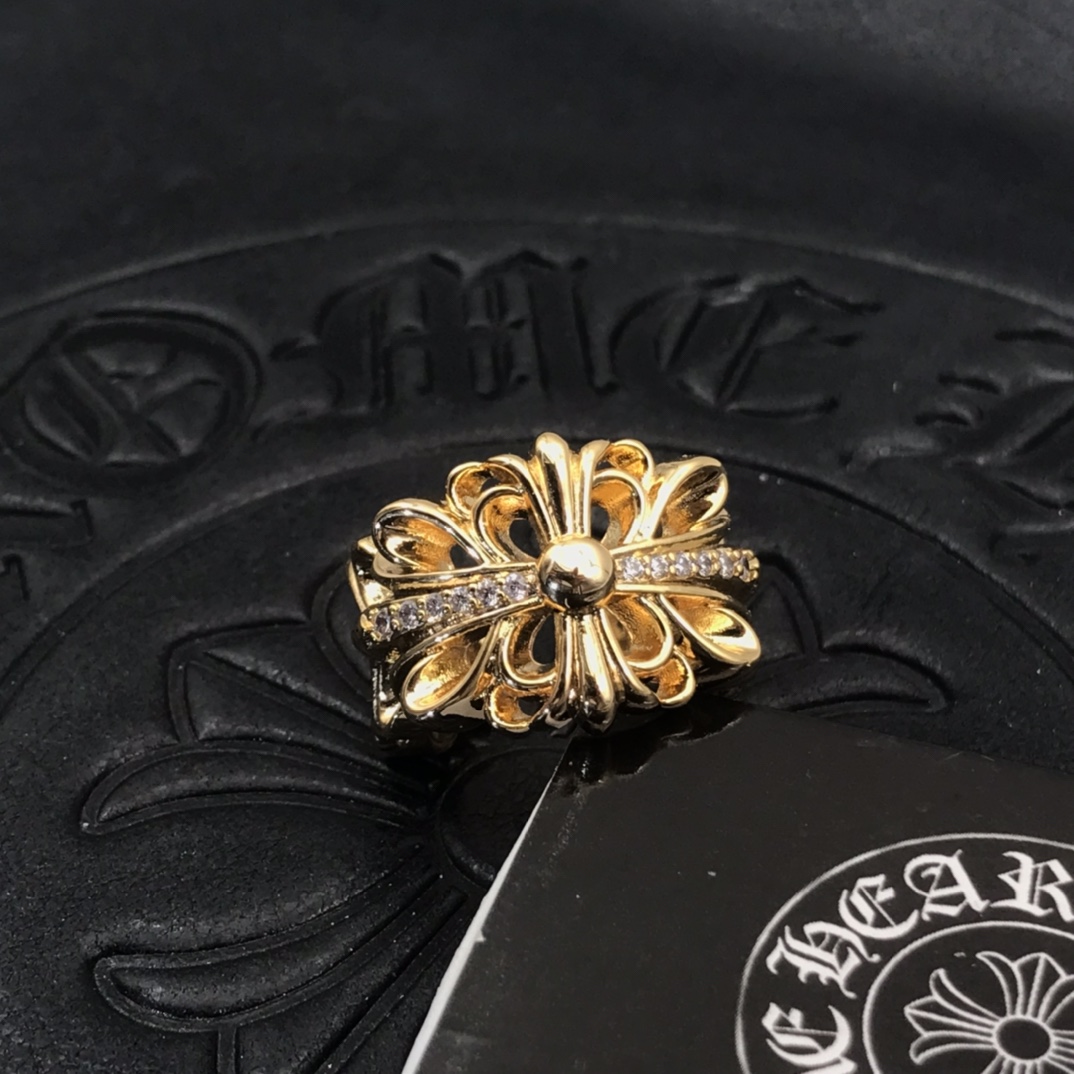 NO:575317,CHROME HEARTS high version Chrome heart open cross flower ring 22K diamonds, fine jewelry, chrome hearts, chrome hearts, ring19860909CHROME HEARTS 高版本克罗心开口十字花戒指22K镶钻,饰品精品,chrome hearts,chrome hearts,ring,Jewelry