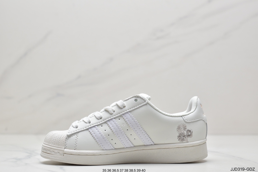 130 阿迪达斯adidas三叶草 Originals Superstar”White/Black/Gold”贝壳头经典百搭休闲运动板鞋