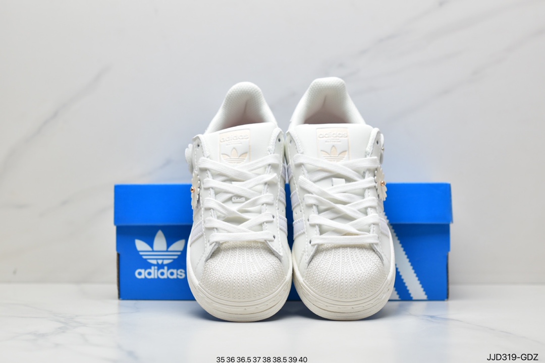 130 阿迪达斯adidas三叶草 Originals Superstar”White/Black/Gold”贝壳头经典百搭休闲运动板鞋