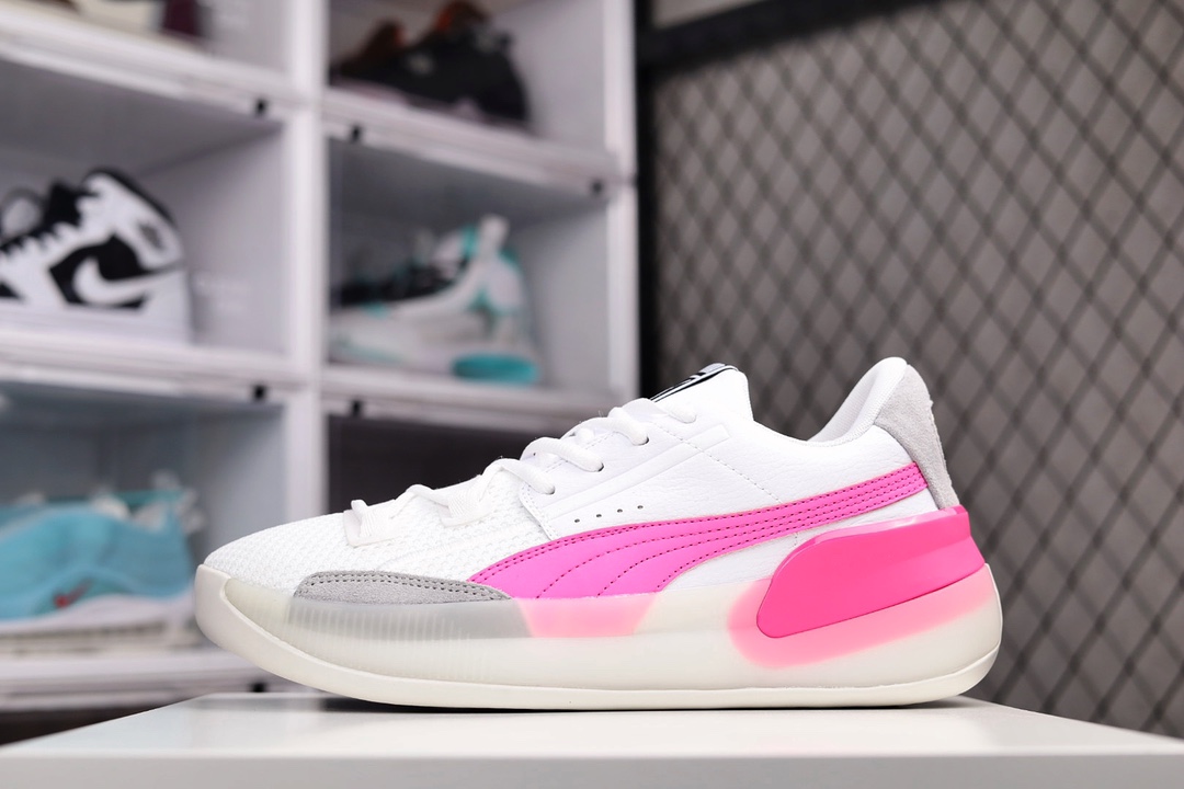 H0  彪马Puma Clyde Hardwood 库兹马系列低帮复古减震透气水泥地休闲运动篮球鞋男女鞋采用织物鞋面及内层密布热熔材质材质PROFOAM轻量高回弹中底科技外置高耐磨橡胶大底包覆 一款“又帅又能打”的篮球996XQ