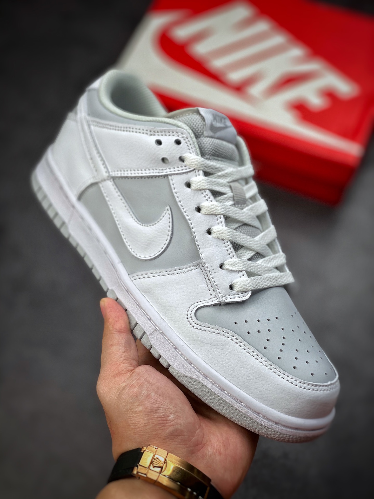 260 Nike SB Dunk low 进口头层 复刻经典灰白配色 309431-115