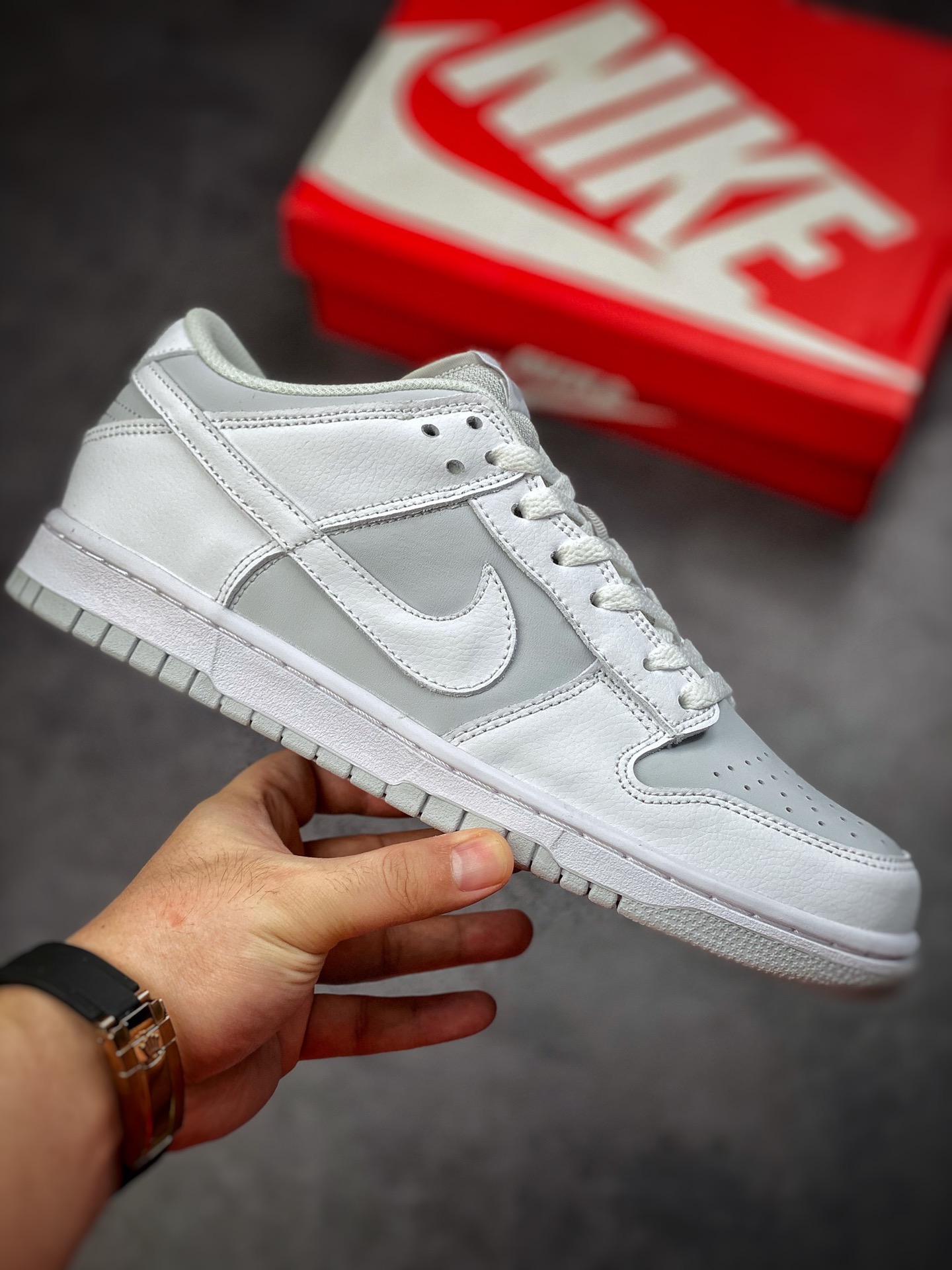 260 Nike SB Dunk low 进口头层 复刻经典灰白配色 309431-115