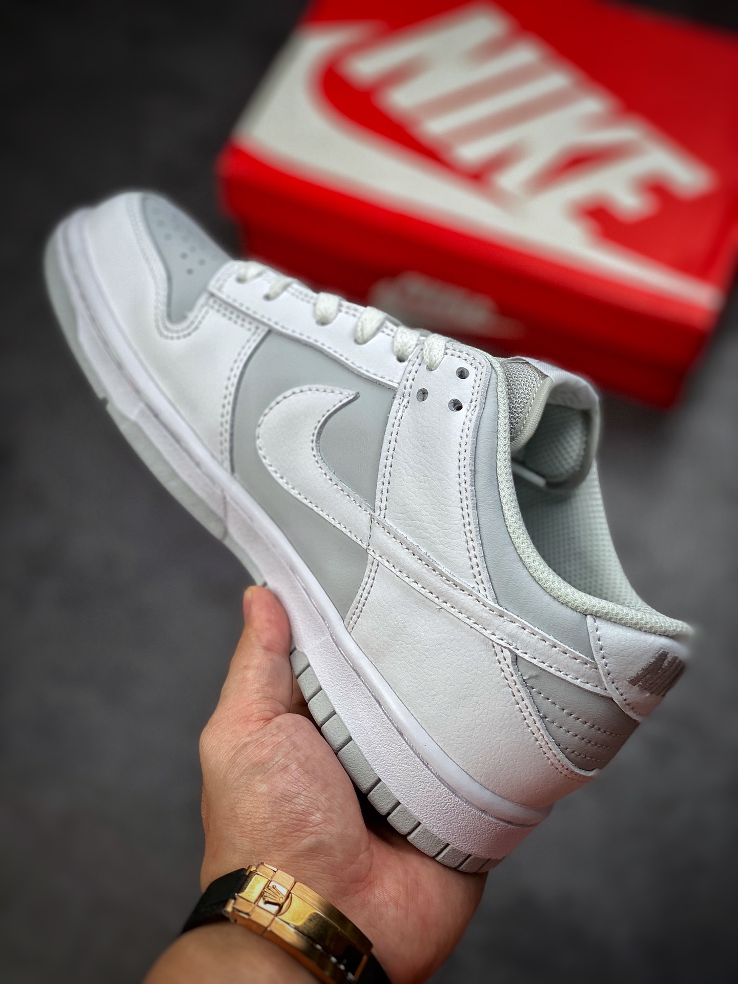 260 Nike SB Dunk low 进口头层 复刻经典灰白配色 309431-115
