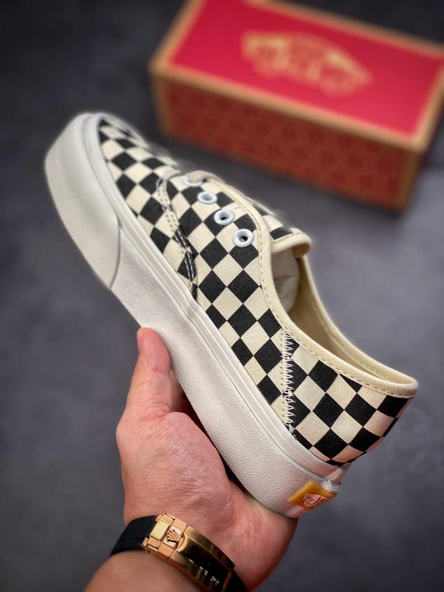 150 Vans Authentic增高环保棋盘格  VANS 新款Authentic SF复古黑白棋盘格低帮VN0A3MU642E