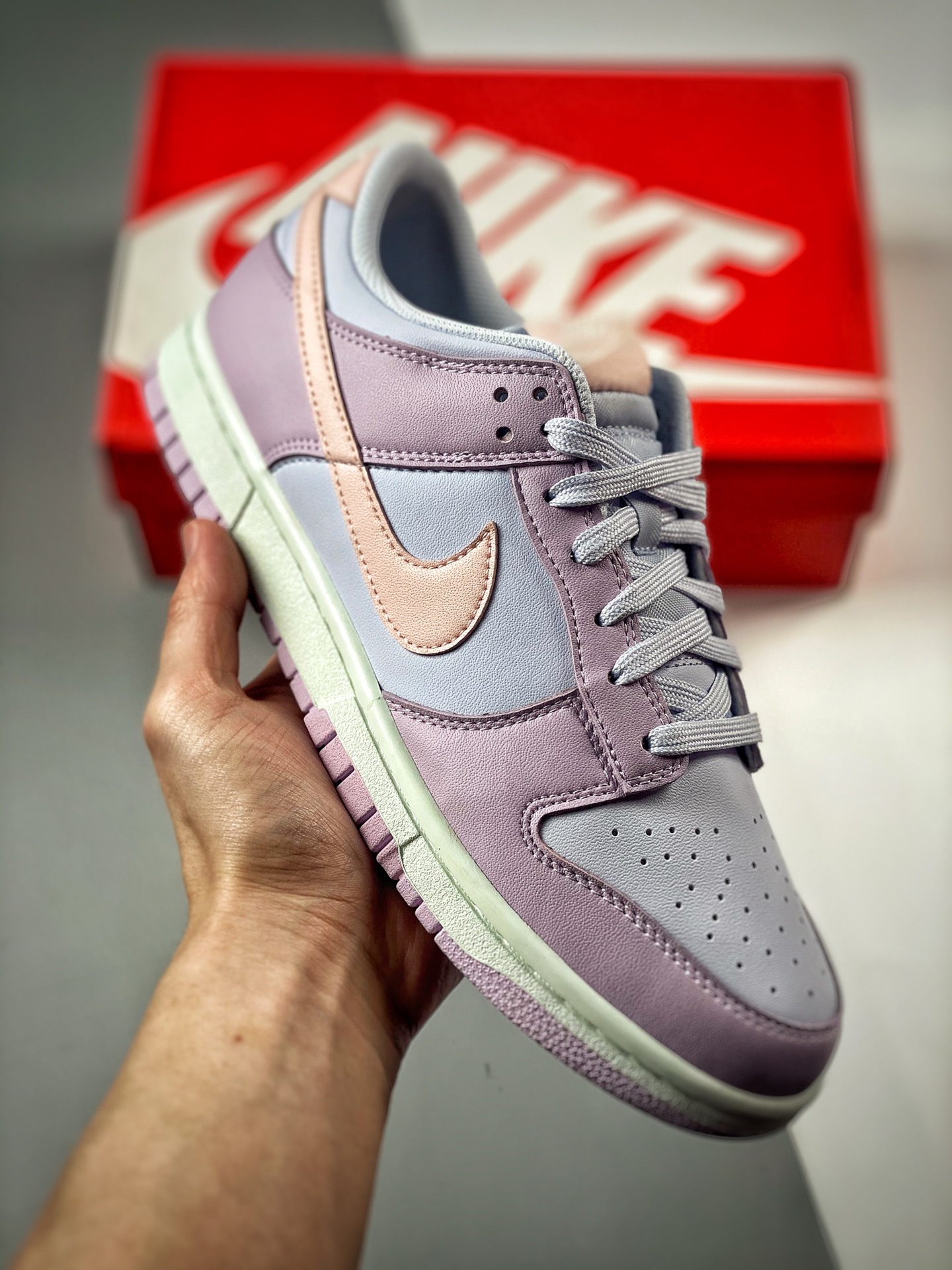 -4 Nk Dunk SB Low púrpura claro, producción original de fábrica grande, fotos reales de estreno, material de capa super…