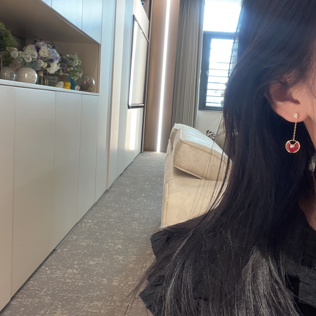 NO:631835,Kajia amulet carnelian earrings 88260, earrings, Kadia high-end jewelry19860909卡家护身符红玉髓耳环88260,,earrings,卡迪亚高端饰品,Jewelry