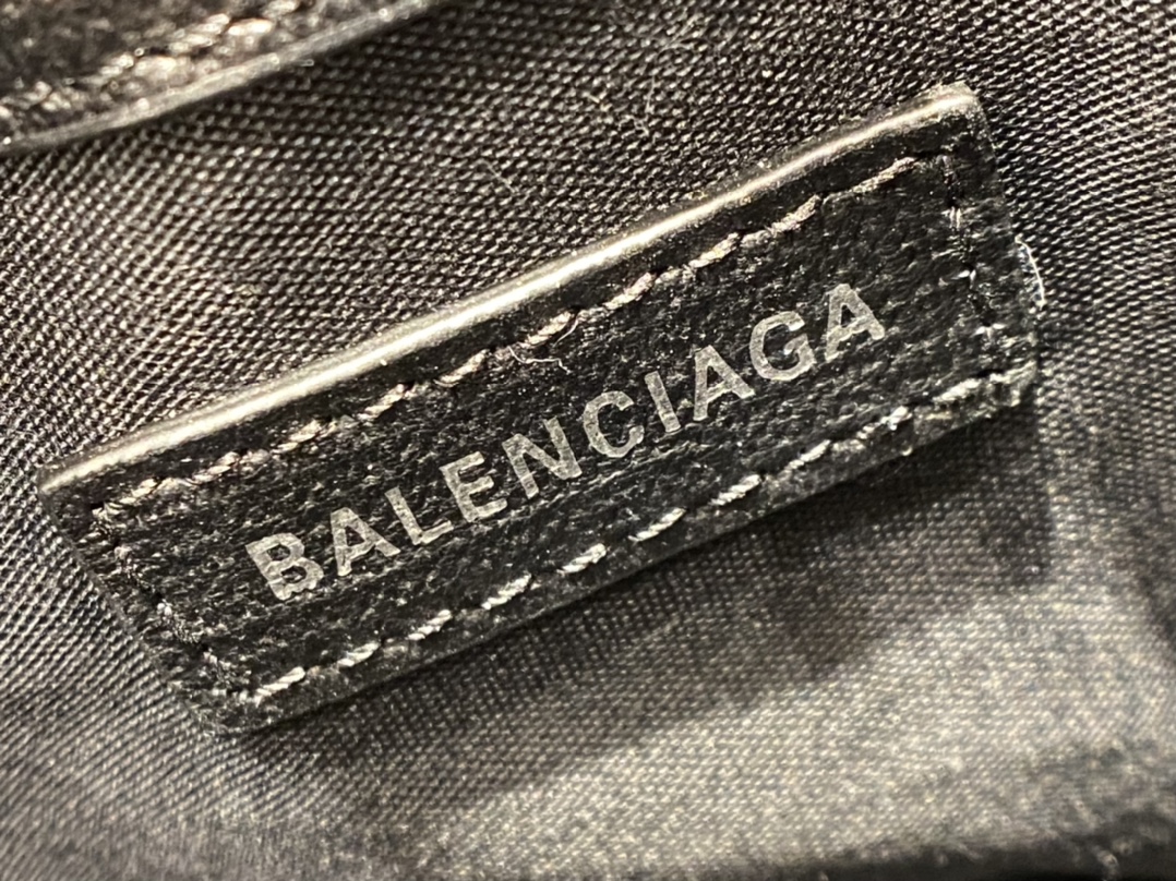 Balenciaga Shopping 12CM Bag 十字纹黑色购物纸袋包 593826