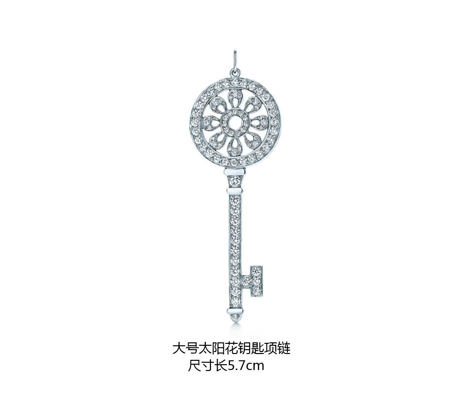 
经典T家钥匙长款太阳花大号项链
尺寸吊坠长5.8cm，链条长60cm