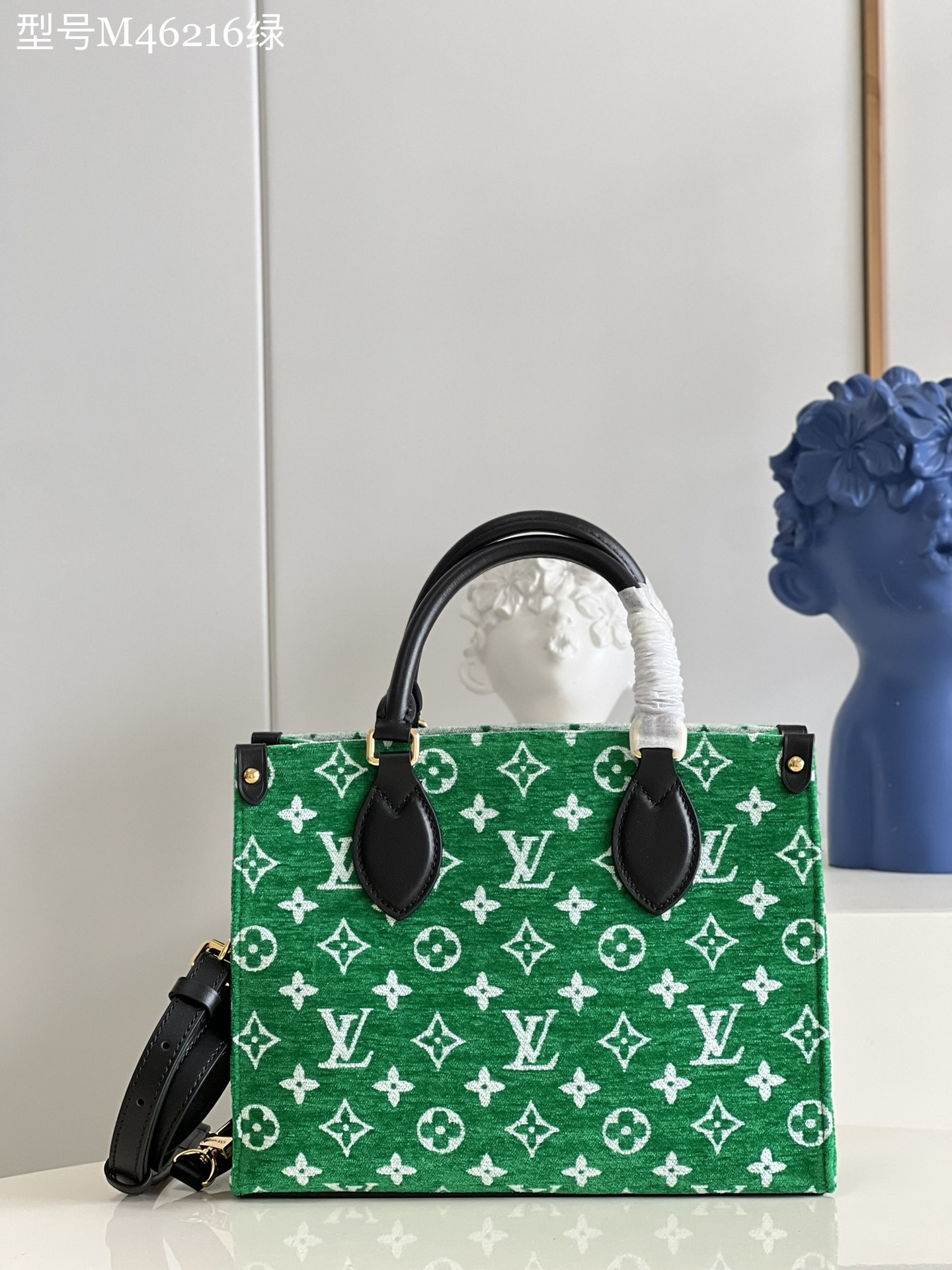 Louis Vuitton LV Onthego Bags Handbags Green Printing Sweatpants M46216
