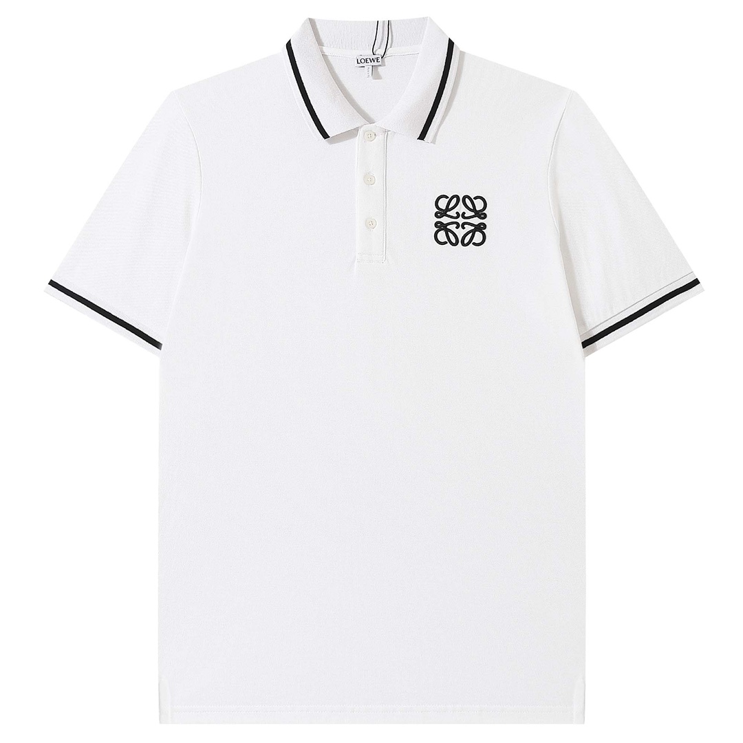 🅿️128 LOEW罗意*2023SS polo de cuello nuevo de primavera/verano, logo clásico en el pecho con bordado 3D de la …