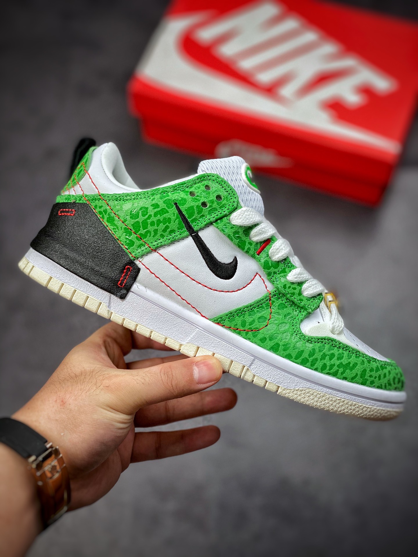 270 Nike Dunk Low Disrupt 2 白绿蛇纹 DV1490-101