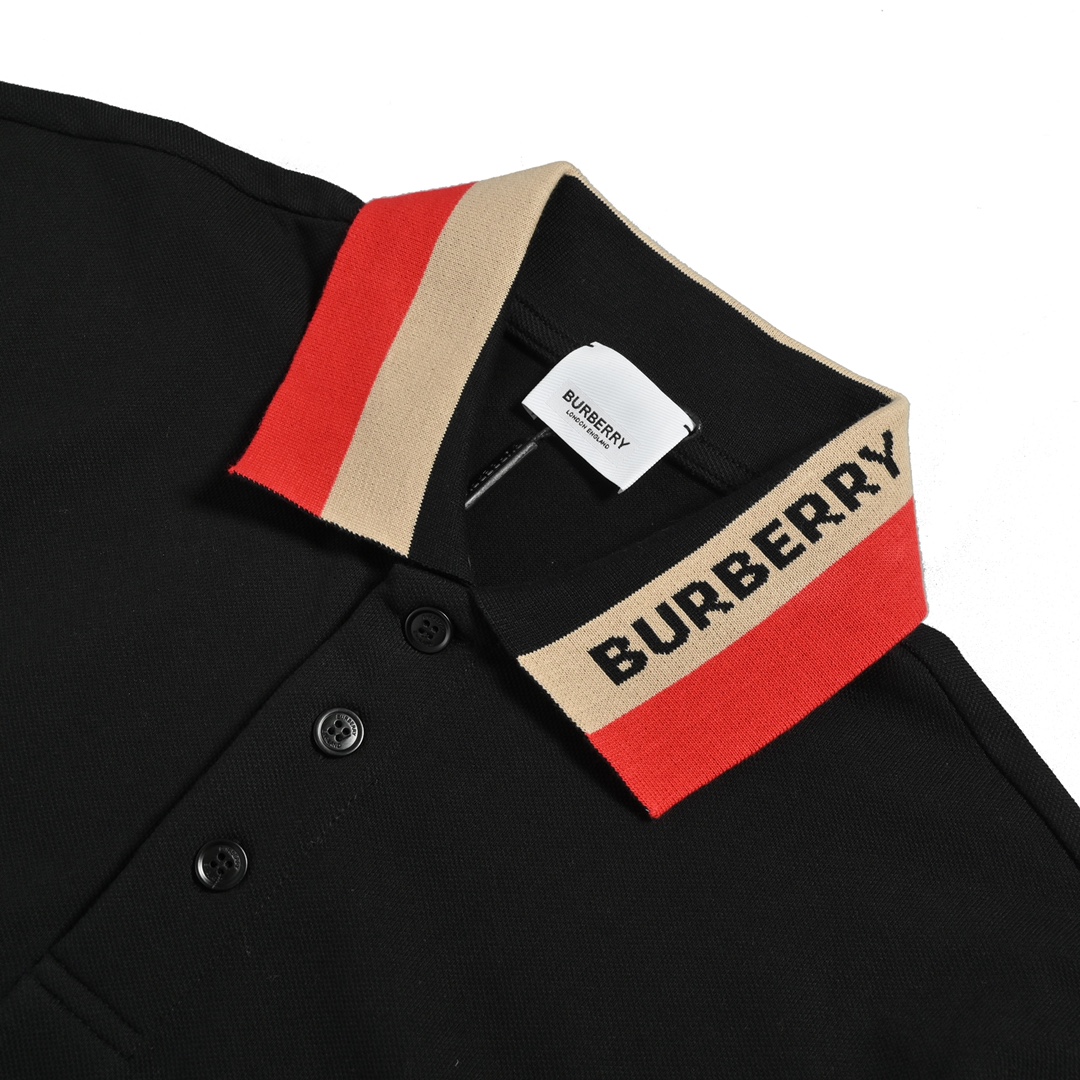 Burberry /巴宝莉 21ss 领口提花字母Polo短袖