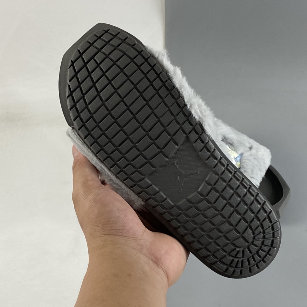 P110  Air Jordan Nola Slide AJ 乔丹方头毛绒时尚女子休闲拖鞋 DQ5364-003