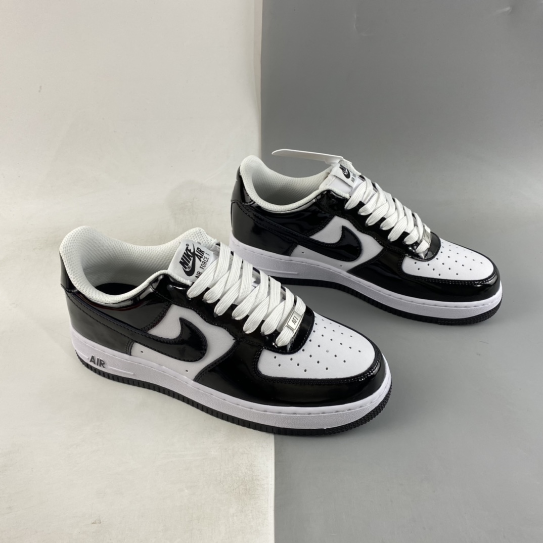 P220  Nike Air Force 1’07 Low 漆皮黑白 空军一号低帮休闲板鞋 DD1391-100