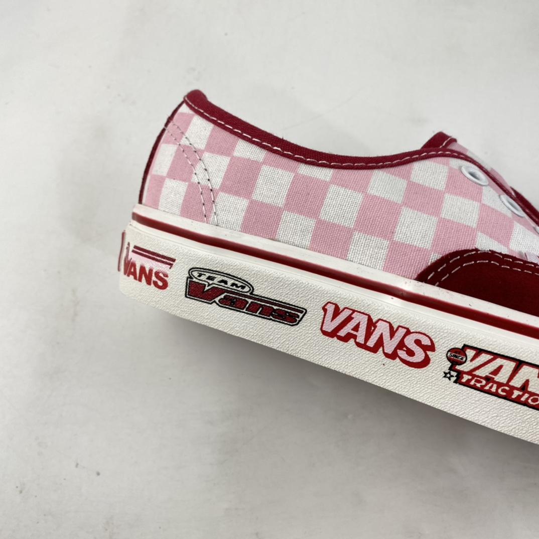 P150  Vans Authentic 44 Dx 樱桃红格子低帮休闲板鞋 VN0A5KX48EK